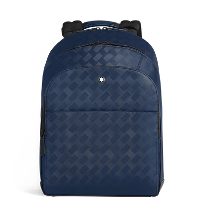 Montblanc Zaino Modello Grande con 3 Compartimenti in Pelle Extreme Blu 221134
