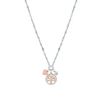 La Petite Story Collana con Albero della Vita Rosato e Cuore