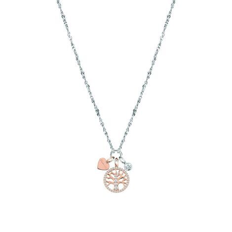 La Petite Story Collana con Albero della Vita Rosato e Cuore