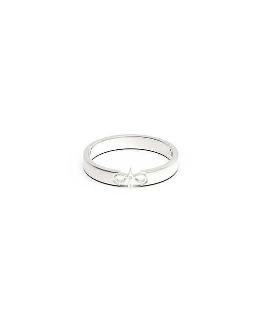 Amabile Anello Fedina Logo Argento