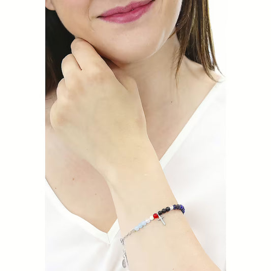 Amen Bracciale Con Pietre Naturali Miste