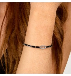 Karl Lagerfeld Bracciale Laccato Nero