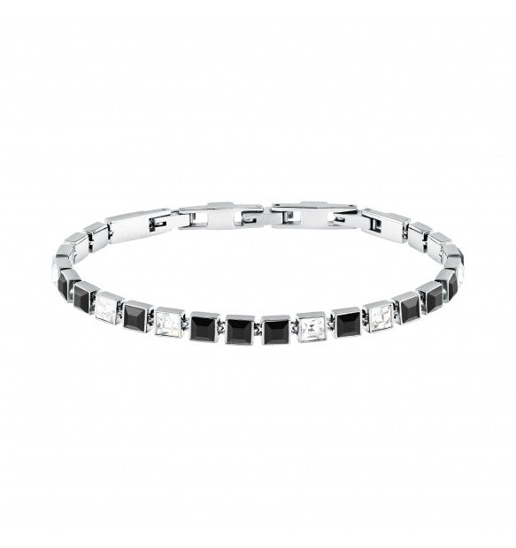 Karl Lagerfeld Bracciale Tennis Con Zirconi Bianchi E Neri