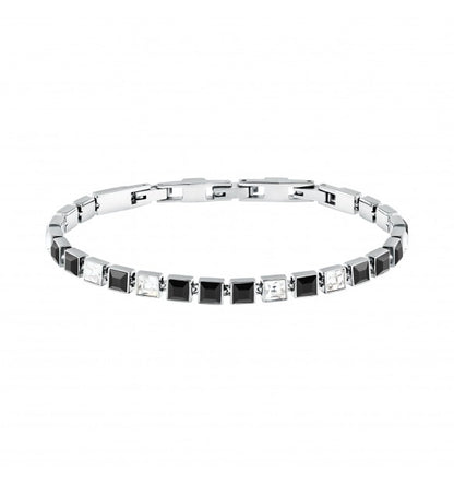Karl Lagerfeld Bracciale Tennis Con Zirconi Bianchi E Neri