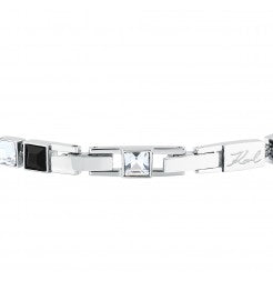 Karl Lagerfeld Bracciale Tennis Con Zirconi Bianchi E Neri