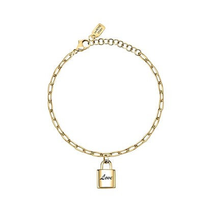 La Petite Story Bracciale Dorato Con Lucchetto