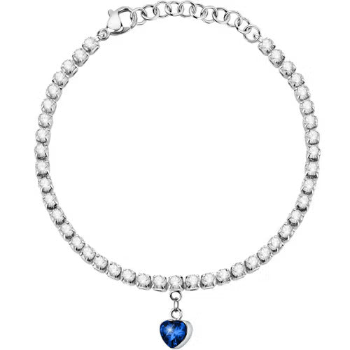 La Petite Story Bracciale Tennis Cuore Blu