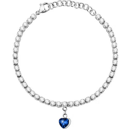 La Petite Story Bracciale Tennis Cuore Blu