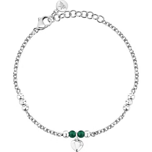 Morellato Bracciale Talismani con Cuore e Agata Verde