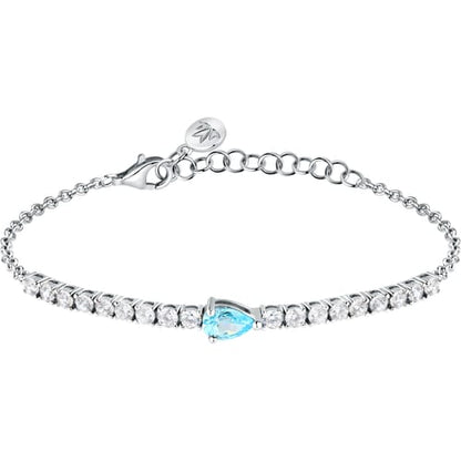 Morellato Bracciale Tennis con Zircone Azzurro A Goccia