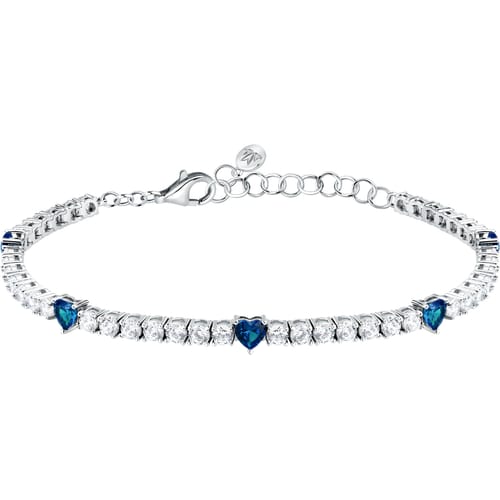 Morellato Bracciale Tennis con Zirconi Bianchi e Cuori Blu