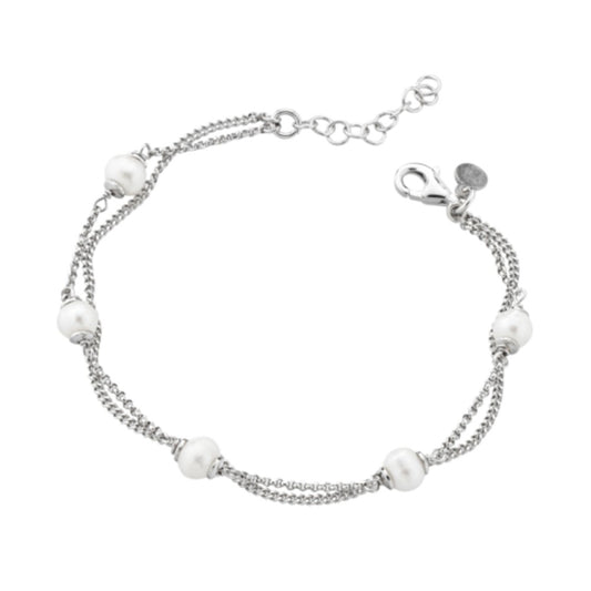 Marcello Pane Bracciale Multifilo con Perle