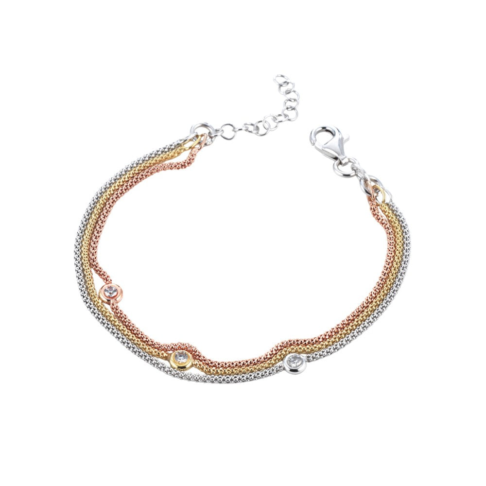 Marcello Pane Bracciale Multifilo Pietre