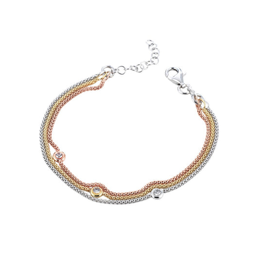 Marcello Pane Bracciale Multifilo Pietre