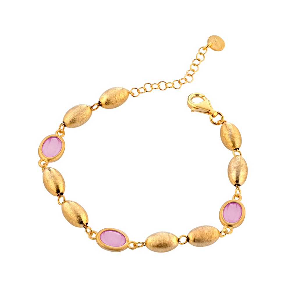 Marcello Pane Bracciale Sassi Oval Rosa