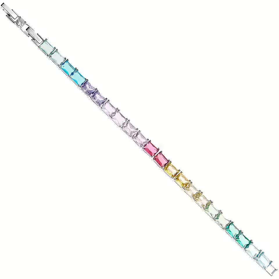 Ottaviani Bracciale Tennis Con Zirconi Multicolore Rettangolari