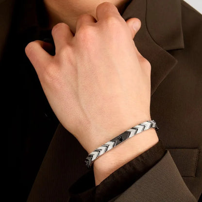 Maserati Bracciale Uomo In Acciaio Iconic