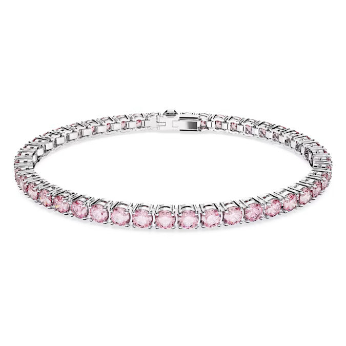 Swarovski Braccialetto Matrix Tennis Rosa