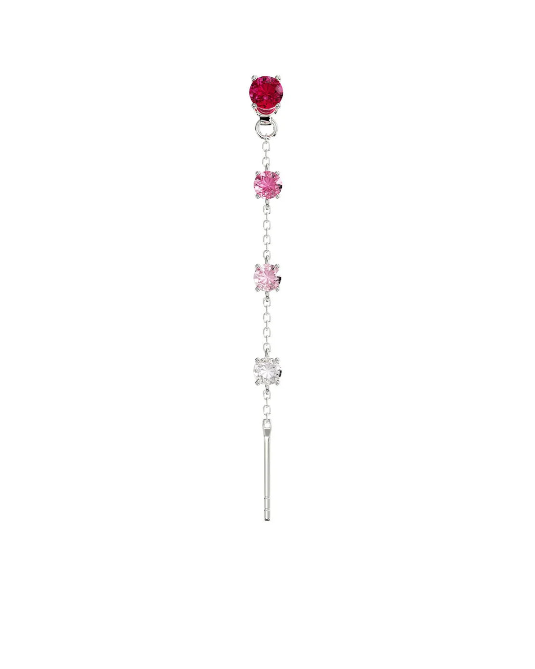 Amabile Orecchino Singolo Charmi Luce Argento / Fucsia