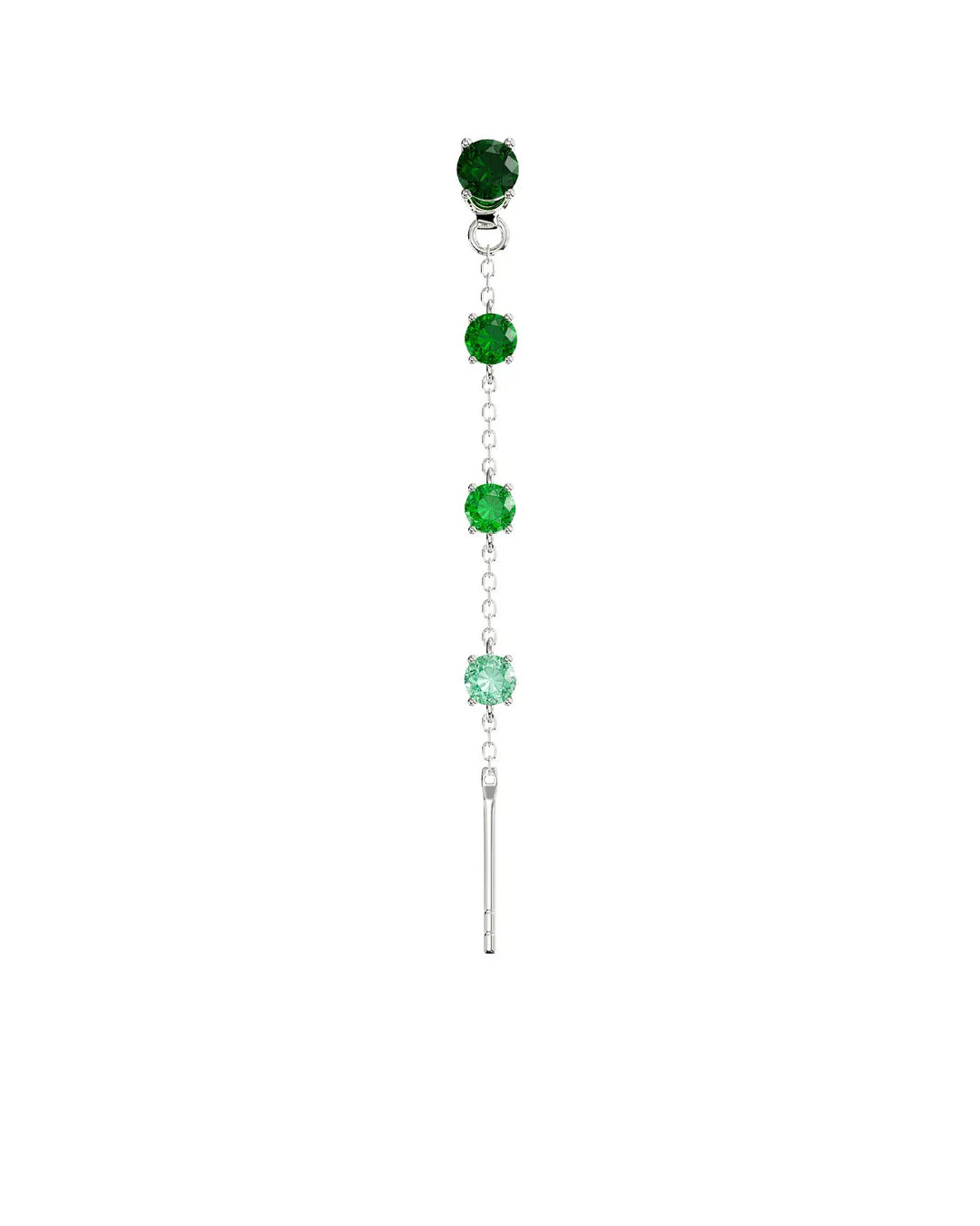 Amabile Orecchino Singolo Charmi Luce Argento / Verde