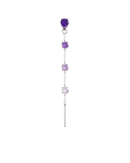Amabile Orecchino Singolo Charmi Luce Argento / Viola