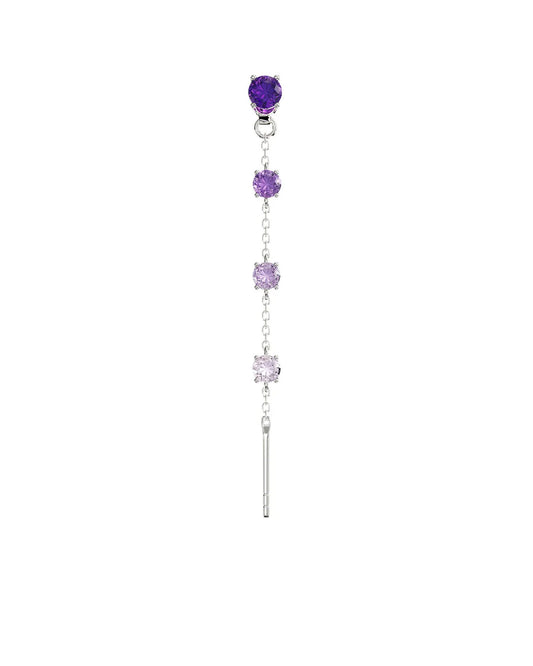 Amabile Orecchino Singolo Charmi Luce Argento / Viola