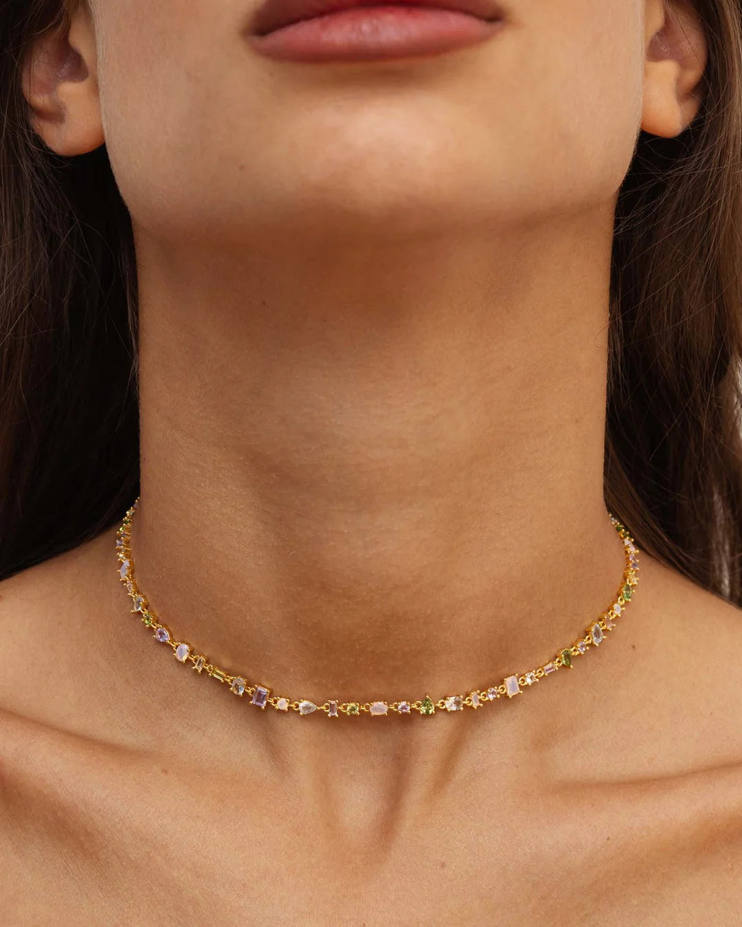 Amabile Collana Choker Lilypad Placcato Oro