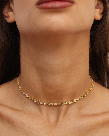 Amabile Collana Choker Lilypad Placcato Oro