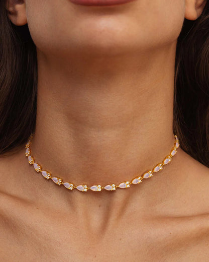 Amabile Collana Choker Petals Placcato Oro
