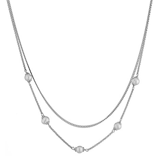 Marcello Pane Collana Charm Multifilo Perle
