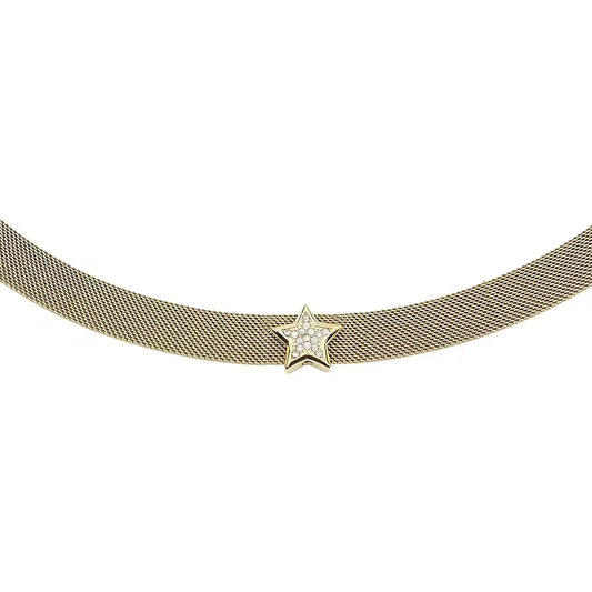 Liu Jo Collana Choker Fascia in Acciaio Dorato con Stella