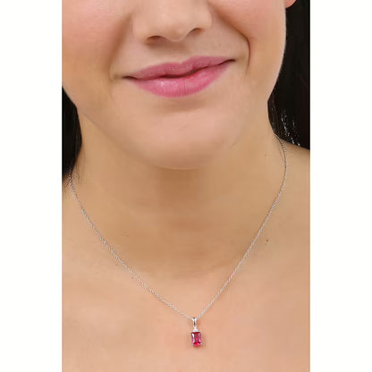 Amen Collana Con Zircone Rosso