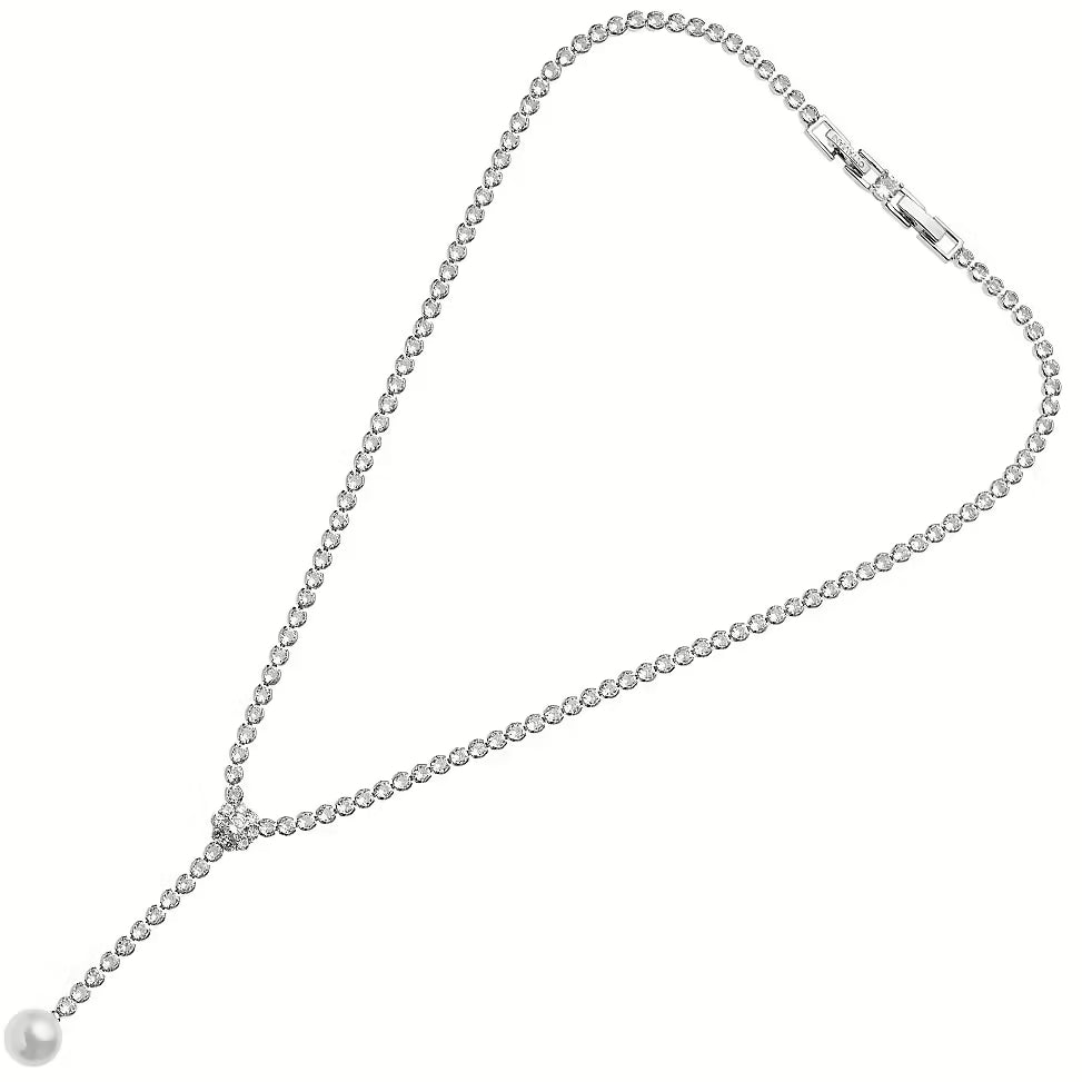 Ottaviani Collana Tennis Con Perla Pendente