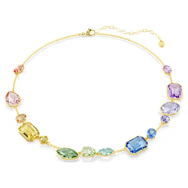 Swarovski Collana Dorata con Pietre Multicolore Gema
