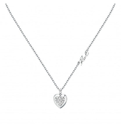 Karl Lagerfeld Collana Con Cuore Con Zirconi