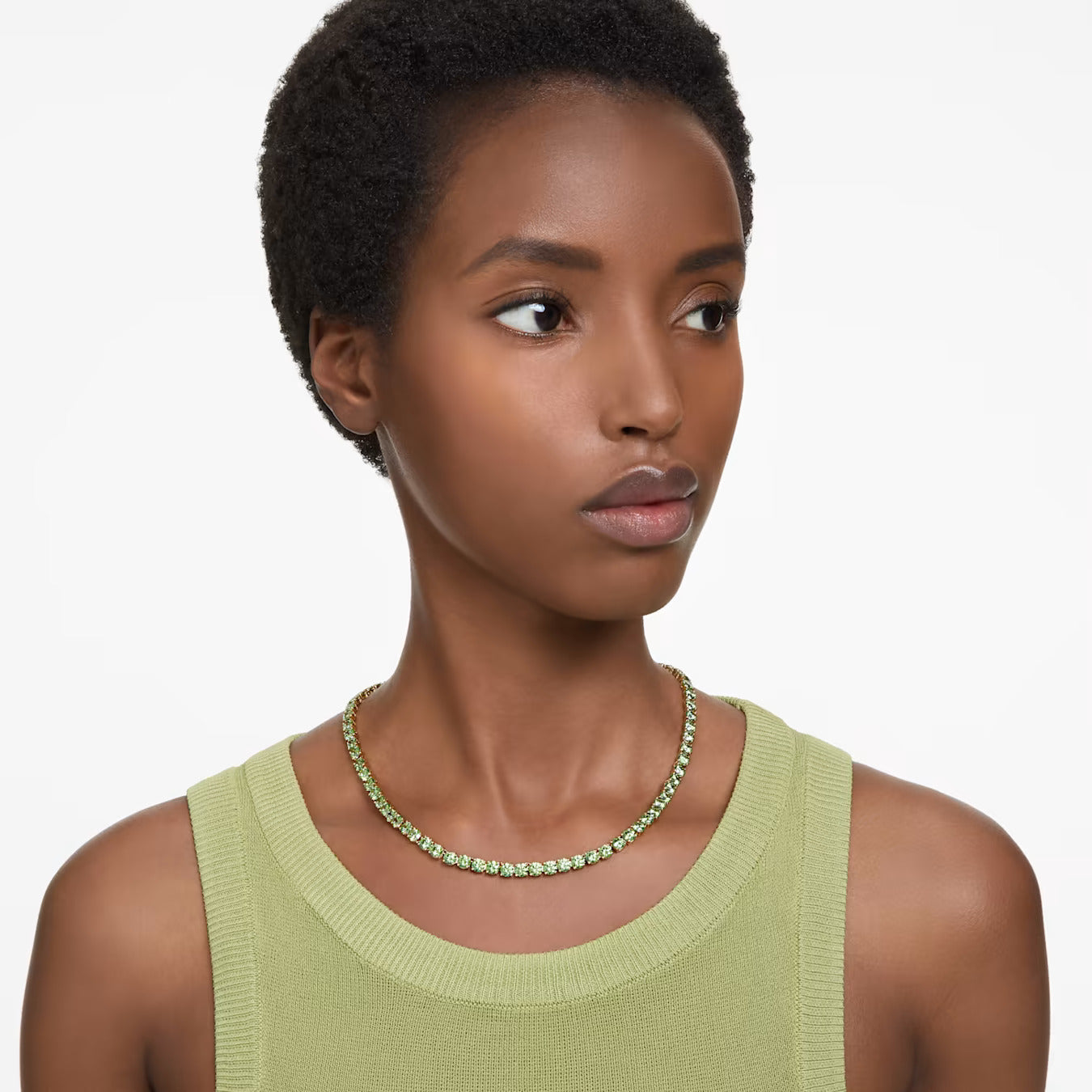 Swarovski Collana Matrix Tennis Verde
