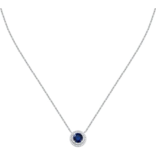 Morellato Collana con Zircone Blu e Giro di Zirconi Bianchi