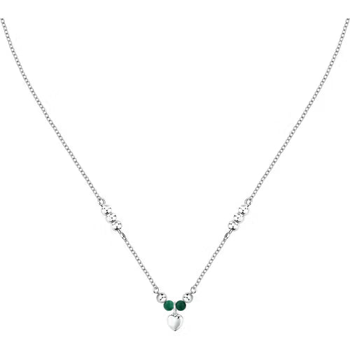 Morellato Collana Talismani con Cuore e Agata Verde
