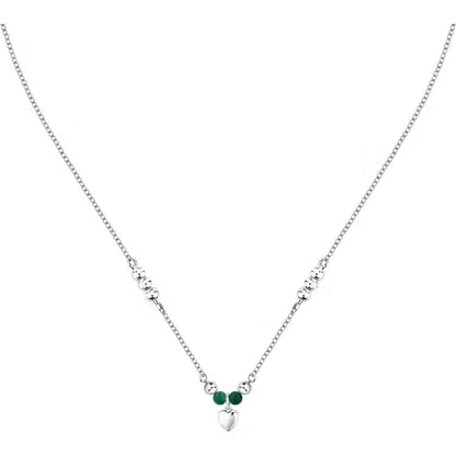 Morellato Collana Talismani con Cuore e Agata Verde