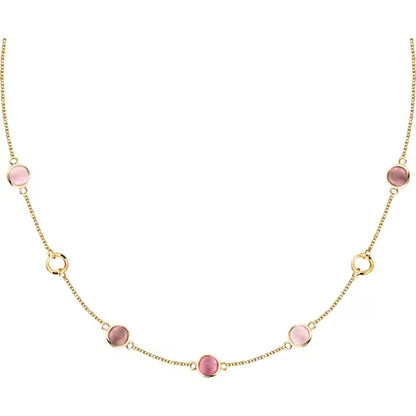 Morellato Collana Venezia Dorata con Pietre Rosa e Marroni