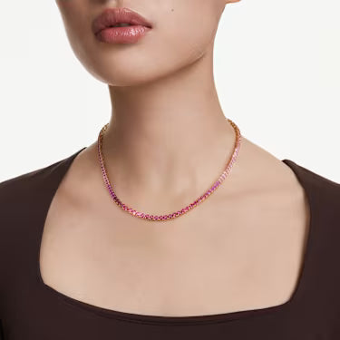 Swarovski Collana Tennis Matrix Rosa
