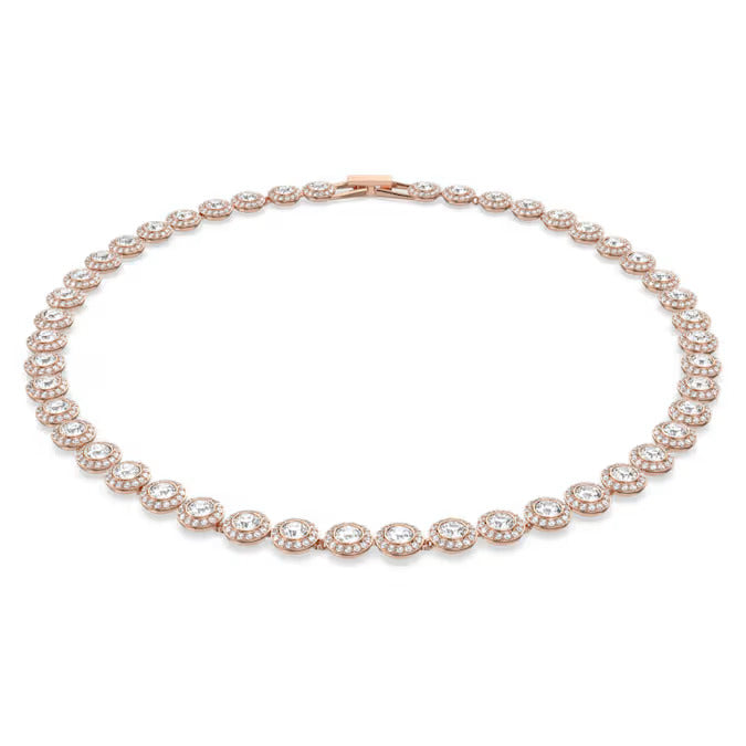 Swarovski Collana Tennis Una Angelic Oro Rosa