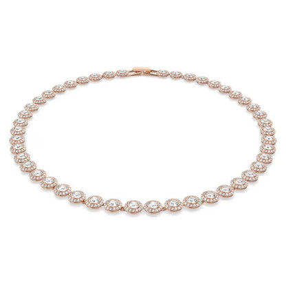 Swarovski Collana Tennis Una Angelic Oro Rosa