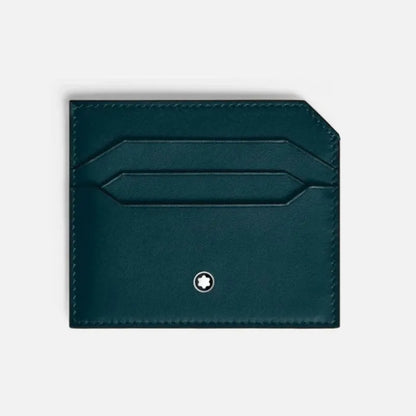Montblanc Portacarte 6 Tasche in Pelle Azzurra 198755
