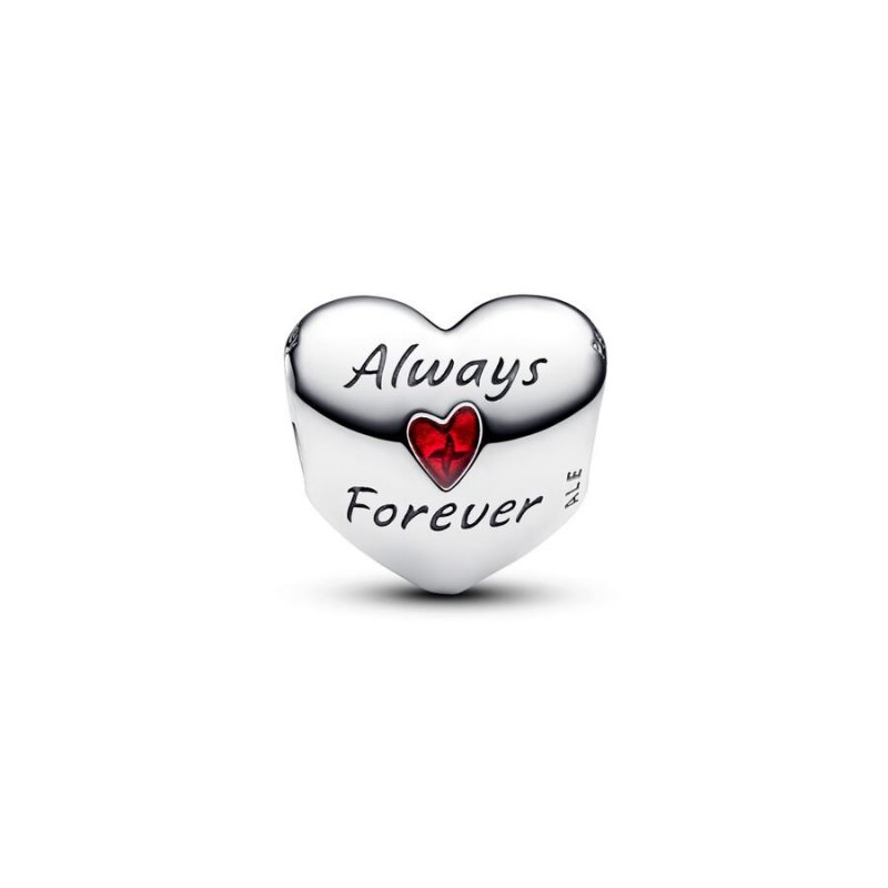 Pandora Charm Disney, Cuore Mickey & Minnie "Always Forever"