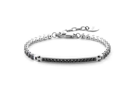 Cesare Paciotti Bracciale Tennis Da Uomo Con Zirconi Neri