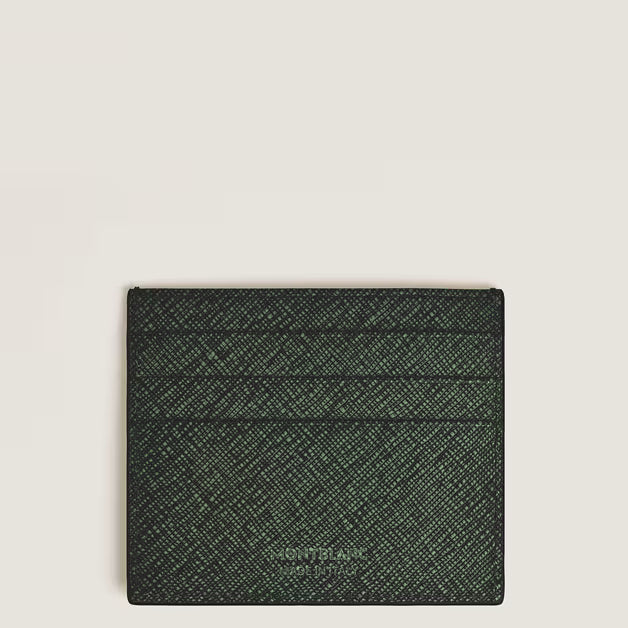 Montblanc Portacarte 6 Tasche in Pelle Sartorial Kaki 220390