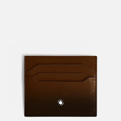 Montblanc Porta carte Meisterstück a 6 Scomparti in Pelle Marrone Sfumata 220319