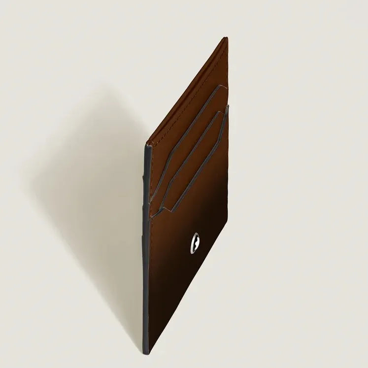 Montblanc Porta carte Meisterstück a 6 Scomparti in Pelle Marrone Sfumata 220319