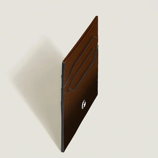 Montblanc Porta carte Meisterstück a 6 Scomparti in Pelle Marrone Sfumata 220319